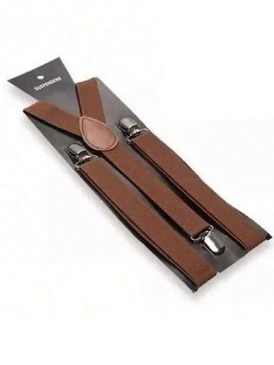 Men Suspenders - 鏽棕色 - 查看 1