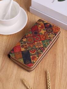 1pc High-Quality Multi-Functional Clutch Wallet Large Capacity Multiple Card Slots Retro Style Dual-Zipper Design For Women Wallet Purse Wallet Long Wallet Wristlet Wallet
