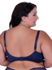 Plus Size Bras & Bralettes - Màu xanh hải quân - Xem 2