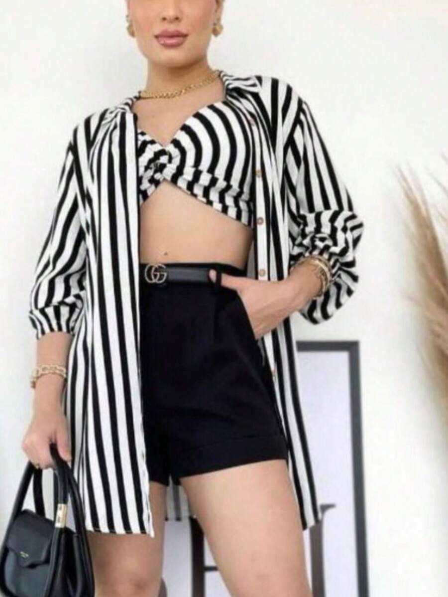 Women Two-Piece Outfits - màu đen - Xem 1