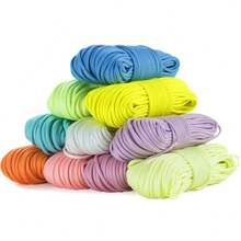 Vera Chiu 1 件/5 件 122 吋夜光繩,4 毫米 9 股夜光繩,用於戶外帳篷拉繩,搭配手鍊鑰匙扣狗項圈 Diy 繩 - 粉色 - 查看 2