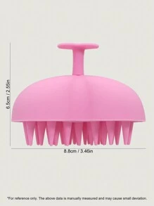 1 件装硅胶头皮按摩器洗发刷、带柔软硅胶梳齿的洗发刷、带手柄的心形洗发刷、用于去除头皮屑的头皮磨砂膏/去角质刷、用于头皮护理的干湿两用头皮刷、护发、美发工具、返校必备品、大学宿舍必备品、家居必备品、女士旅行必备品、配饰、裸粉色、返校、旅行度假必备品、女士发饰 - 裸色 - 查看 5