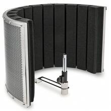 LyxPro VRI-20 Sound Absorbing Acoustic Foam Isolation Portable Microphone Shield, Vocal Recording Panel, High Performance - Stand Mountable - Acoustic Sound Voice And Local Tracks Recording - Silver - View 1