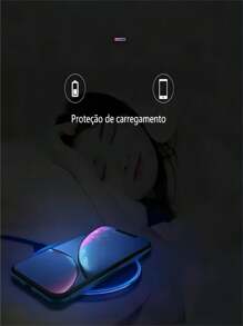 Carregador Sem Fio Indução Wireless Sensor Mesa Turbo Fast 15w - P/ Smartphone - Dourado - Visão 2