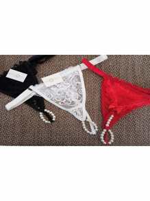 Women Crotchless Panties - 粉色 - 查看 2
