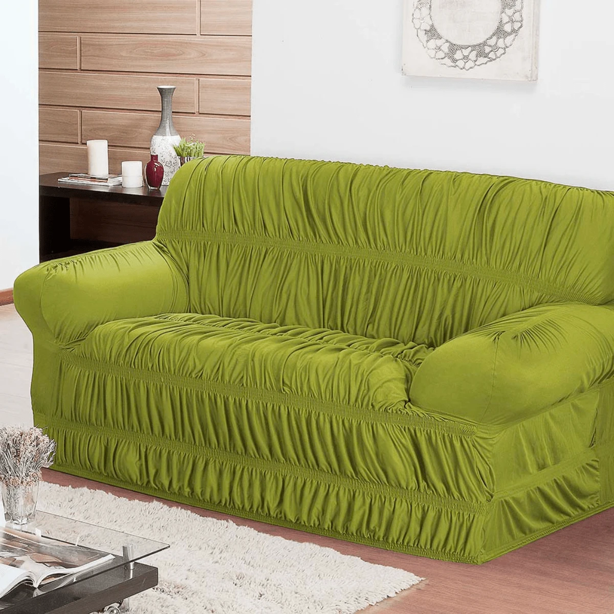 Sofa Covers - Moss Green - View 1