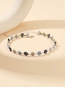 5 Pièces Colliers Décorés De Dentelle Florale