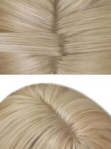 1-Piece Synthetic Heat Resistant Long Curly Wavy Hair With Bangs Wig Milk Tea Gold 24 Inch Fully Machine Woven Daily Natural Realistic Blonde Wig Christmas Y2k Gift