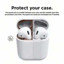 Apple Metal Dust Guard Sticker Case Compatible With Airpods Pro 2 1 Air Pods 3 4 - Purple - View 3