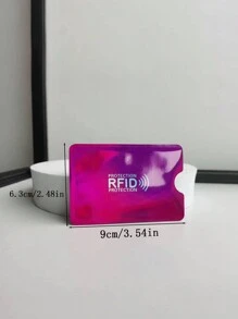 1 pieza Slim Anti Bloqueo Lector de Tarjetas Banco Antirrobo Protector de Tarjetas Nueva Piel de Tarjeta Tarjetero Monedero Tarjetero Tarjetero de Negocios Tarjetero de Crédito Mujeres Para Mujeres Monedero de Tarjetas Monedero Rfid - Morado - Ver 3