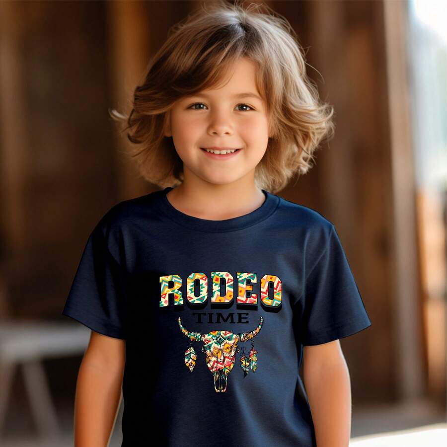 Young Boys T-Shirts - 藏蓝色 - 查看 1