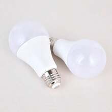 1pc Led Light Bulb, E27 Socket, White Light, Energy Saving, Suitable For Home Use, Spherical Shape, A Model, 200v-240v - White - View 3