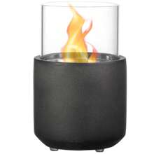 HOMCOM Chimenea Bioetanol Sobremesa Capacidad de 0,4 L Combustión de 2,5h Chimenea de Bioetanol para Interior y Exterior 12x12x19 cm Gris Oscuro - Gris Oscuro - Ver 8