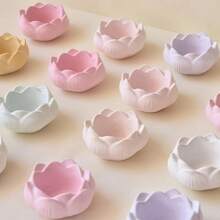 Khuôn nhựa đựng nến hình hoa sen, khuôn đúc nhựa silicon đựng sáp hoa sen, lý tưởng cho đồ thủ công hương liệu tự làm, đĩa đựng đồ trang sức, hộp đựng, giá đựng nến, chậu trồng đồ trang sức - trắng - Xem 6