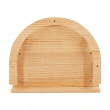 1件掛壁式貓咪傢俱,實木貓爬架,適用於玩耍、爬爬、睡覺,穩定的貓咪置物架,容易安裝,最大承載量12公斤（26磅） - 杏色 - 查看 5