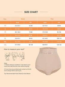 高腰收腹内裤 Faja 塑身衣 女士提臀塑身衣 双层 - 米色 - 查看 4