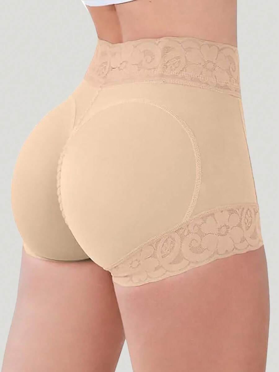 高腰收腹内裤 Faja 塑身衣 女士提臀塑身衣 双层 - 米色 - 查看 1