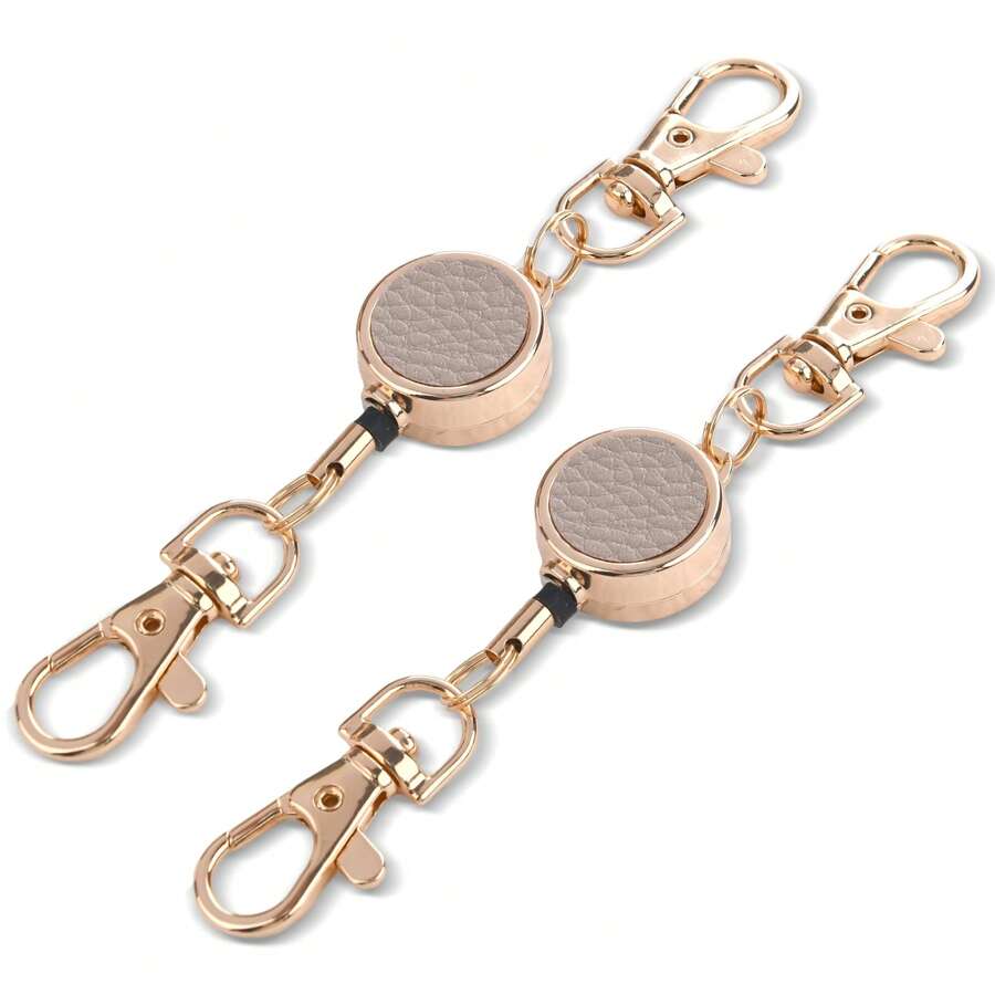 2 piezas hebilla de gancho con cordón retráctil, cuerda retráctil multifuncional para colgar bolsos, llaveros, simple y práctico, adecuado para usar a diario