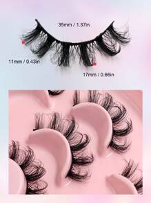 Asiteo Asiteo 7 Pairs D Curl Volume Faux Mink Eyelashes Natural Dramatic Soft Lash Cross Wispy Reusable Fluffy Strip Lashes Strip Lashes, Lashes, Eyelashes, Fake Lashes