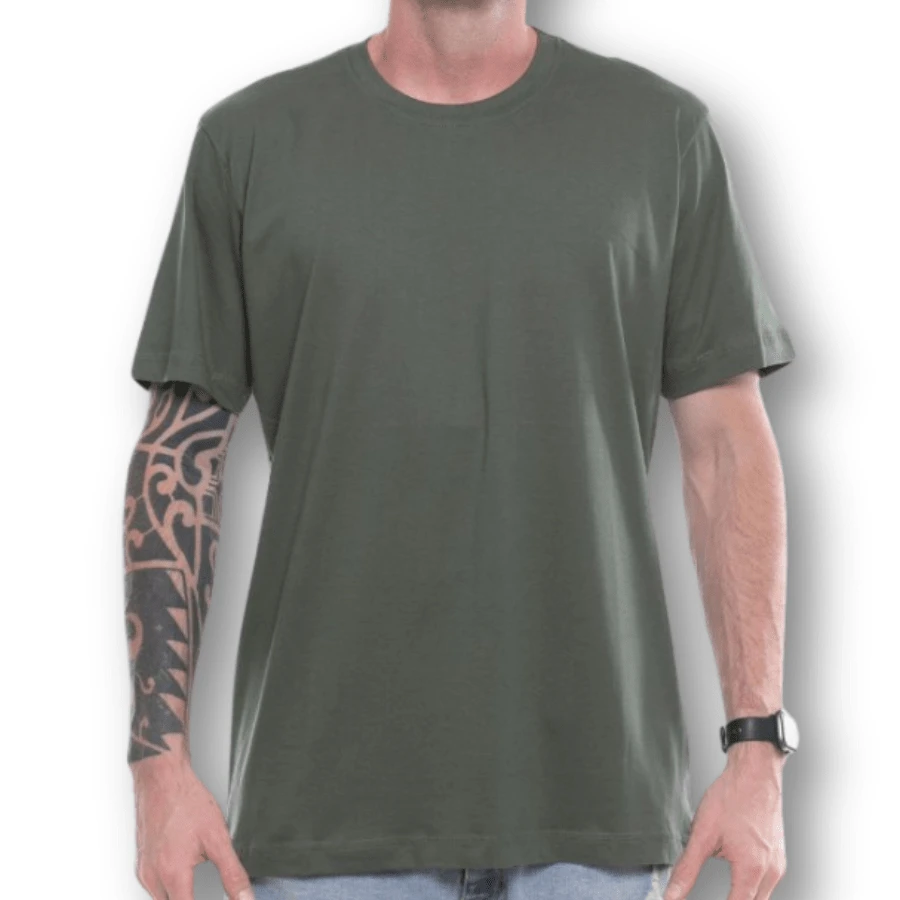 Men Knit Tops - Armé Grön - Visa 1