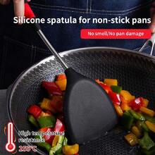 Espátula De Silicona Para Utensilios De Cocina, Espátula De Cocina Para El Hogar - Negro - Ver 6