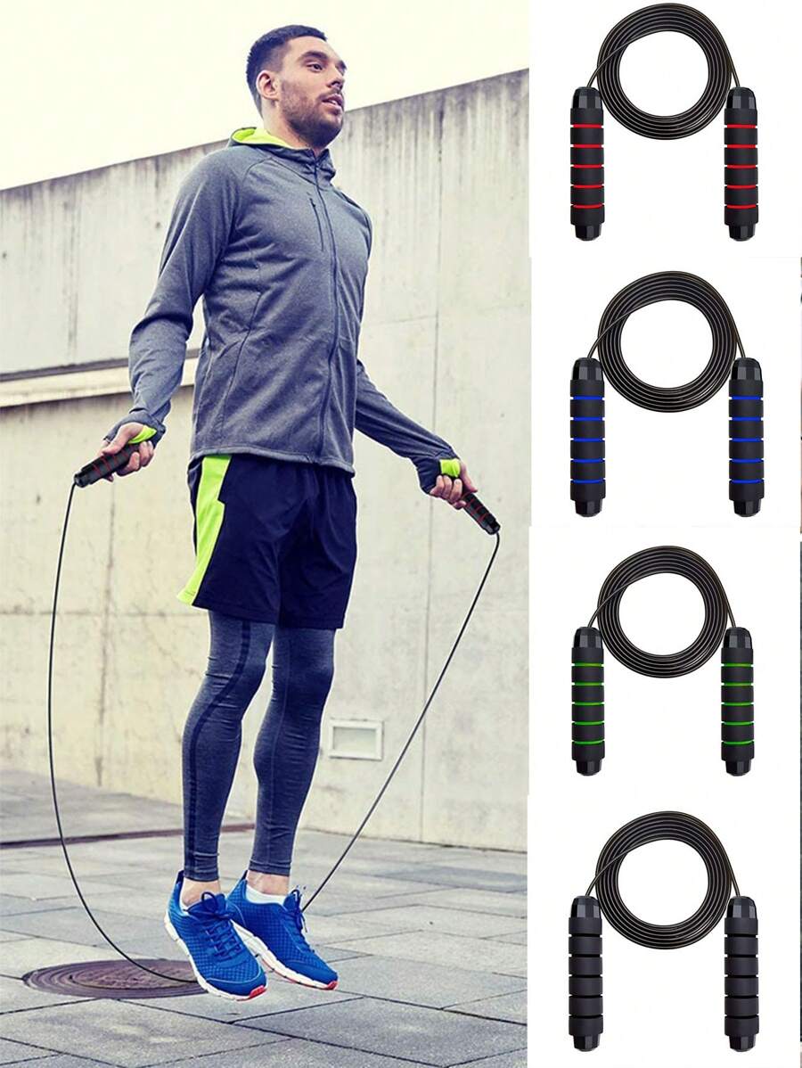 Bearing Steel Wire Jump Rope, Exercise Equipment For Adult Fitness And Weight Loss Gym Accessories, Sport, Gym, Home Exercise, Jump Rope, Skipping Rope, Jump Rope - Blue - View 1