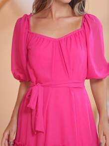 Women Dresses - Màu Hồng Tươi - Xem 7