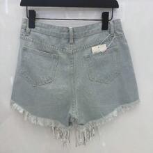 Women Shorts - 淺色水洗藍 - 查看 3