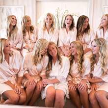 Batas Para Novias, Damas, Sin Bordado Pijamas Dama Satin - Burdeos - Ver 9