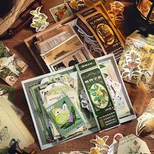 Pink Diary 200pcs Big Mouth Eating Material Pack Series American-In Retro Style Journal Diy Decorative Collage Material Background Paper Sticker - Shape - View 3