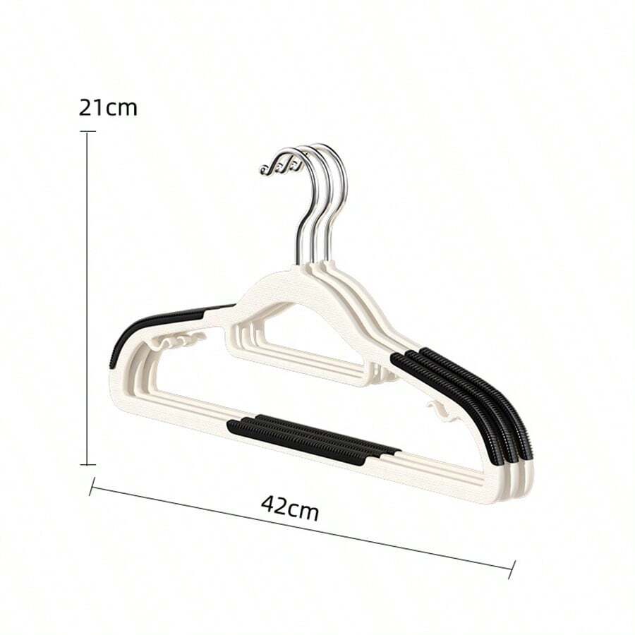 10pcs Adult Plastic Clothes Hangers With NonSlip Design To Prevent