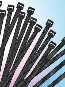 100 条多色自锁尼龙扎带，采用防回弹设计，紧固时拉力增大，承重能力强，抗拉强度高，紧固效果好，不易断裂，广泛用于家庭、花园、车库和车间