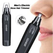 Men's Nose Hair Trimmer, Battery Powered, Painless Hair Removal, Fully Water Washable - Black - View 2