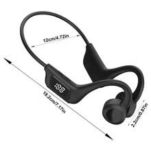 1 Pieza Audífonos Inalámbricos True Wireless S9 Con Pantalla LED Auriculares de conducción ósea | Auriculares Deportivos inalámbricos Open Ear Blue Tooth 5.1 - Auriculares Impermeables IPX5 a Prueba de Sudor para Correr, Andar en Bicicleta, Caminar - Negro - Ver 2