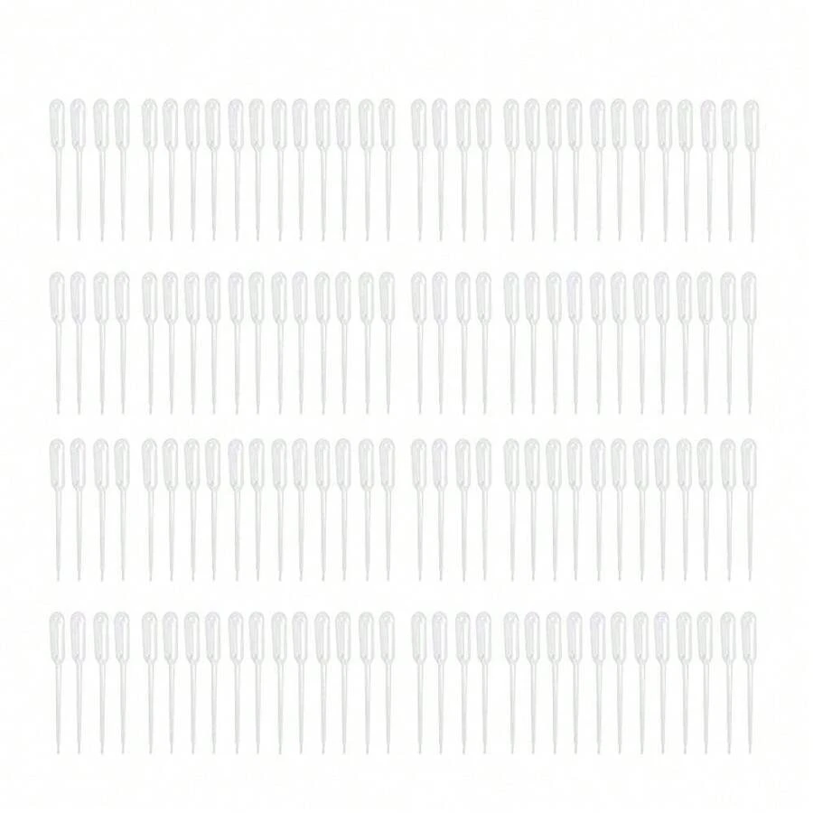 300pcs 1ml Disposable Plastic Clear Liquid Dropper Transfer Pipette Eye Droppers,Volumetric Pipettes,Essential Oils Pipettes - Transparent - View 1