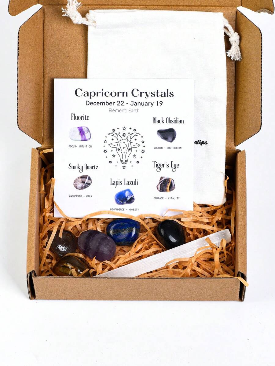 1 Set Conjunto De Regalo De Cristales De Constelaciones, Cristales Curativos De Signos Del Zodiaco Piedras De Nacimiento, Regalos De Piedras Curativas De La Astrología