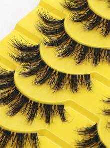 10 对透明 D 卷假睫毛，适合日常和派对妆容，持久自然纤长假睫毛，睫毛，睫毛，假睫毛 - 濃密款 - 查看 4