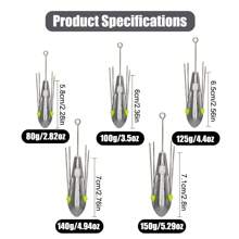 1 Stück Angelgerät Set: Künstlicher Satellit Erweiterungskarte Ball, Langer Schwanz Angelgewicht, Salzwasser Surf Casting Sinken, Ozean Boden Sand Spinne Sinken