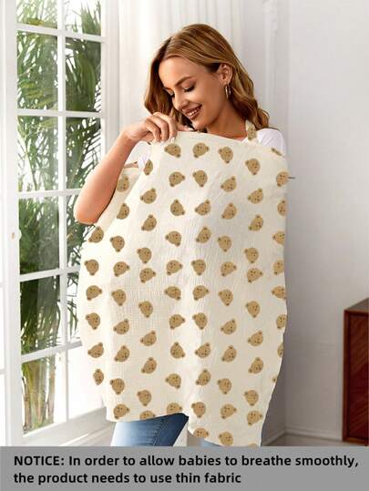 Soft & Breathable Floral Print Nursing Cover Top, For Mothers To Use While Breastfeeding, Spring/Summer