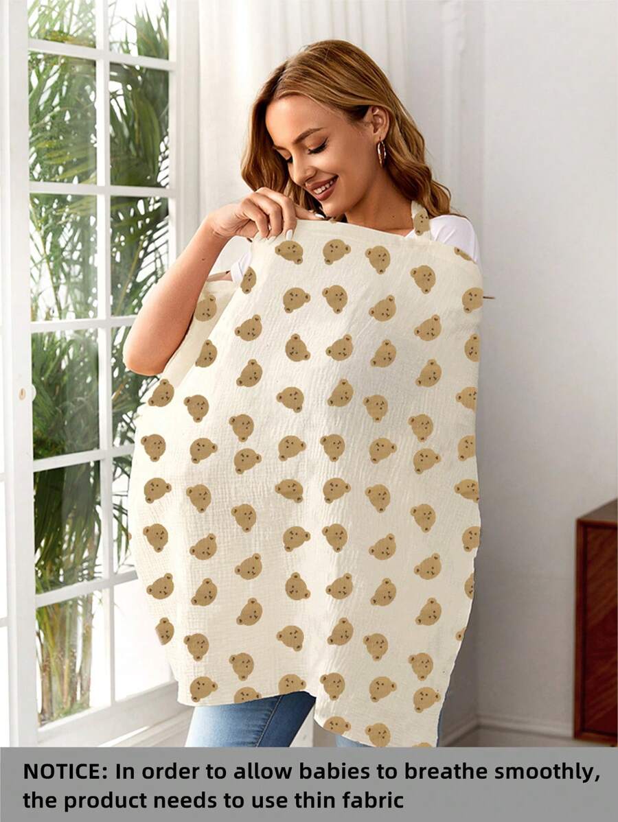 Soft & Breathable Floral Print Nursing Cover Top, For Mothers To Use While Breastfeeding, Spring/Summer