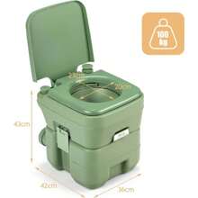 Camping Toilet Travel Toilet Portable Toilet Outdoor Toilet Mobile Toilet 20L, Color Selection