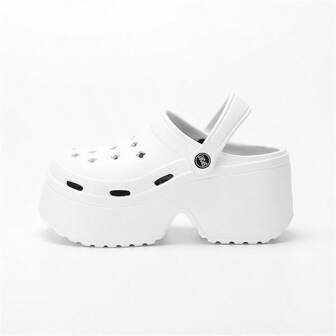 2025新款女士厚底镂空凉鞋，夏季EVA沙滩拖鞋，户外防滑厚底穆勒鞋