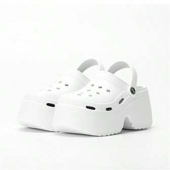 2025新款女士厚底镂空凉鞋，夏季EVA沙滩拖鞋，户外防滑厚底穆勒鞋