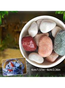 Natural Rain Flower Stone Aquarium Gravel Landscaping Pebbles For Turtle Tank And Fish Tank, 250g/Pack - Multicolor - View 9