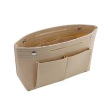 1Pc Make Up Organizer Felt Insert Bag For Handbag Travel Inner Purse Portable Cosmetic Bags Fit Various Bags Organiser School Supplies Teacher Gifts Back To School Teacher Accessories