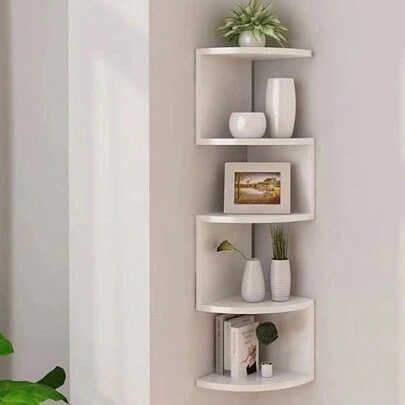 Esquinero Flotante De 5 Niveles Para Montar En La Pared