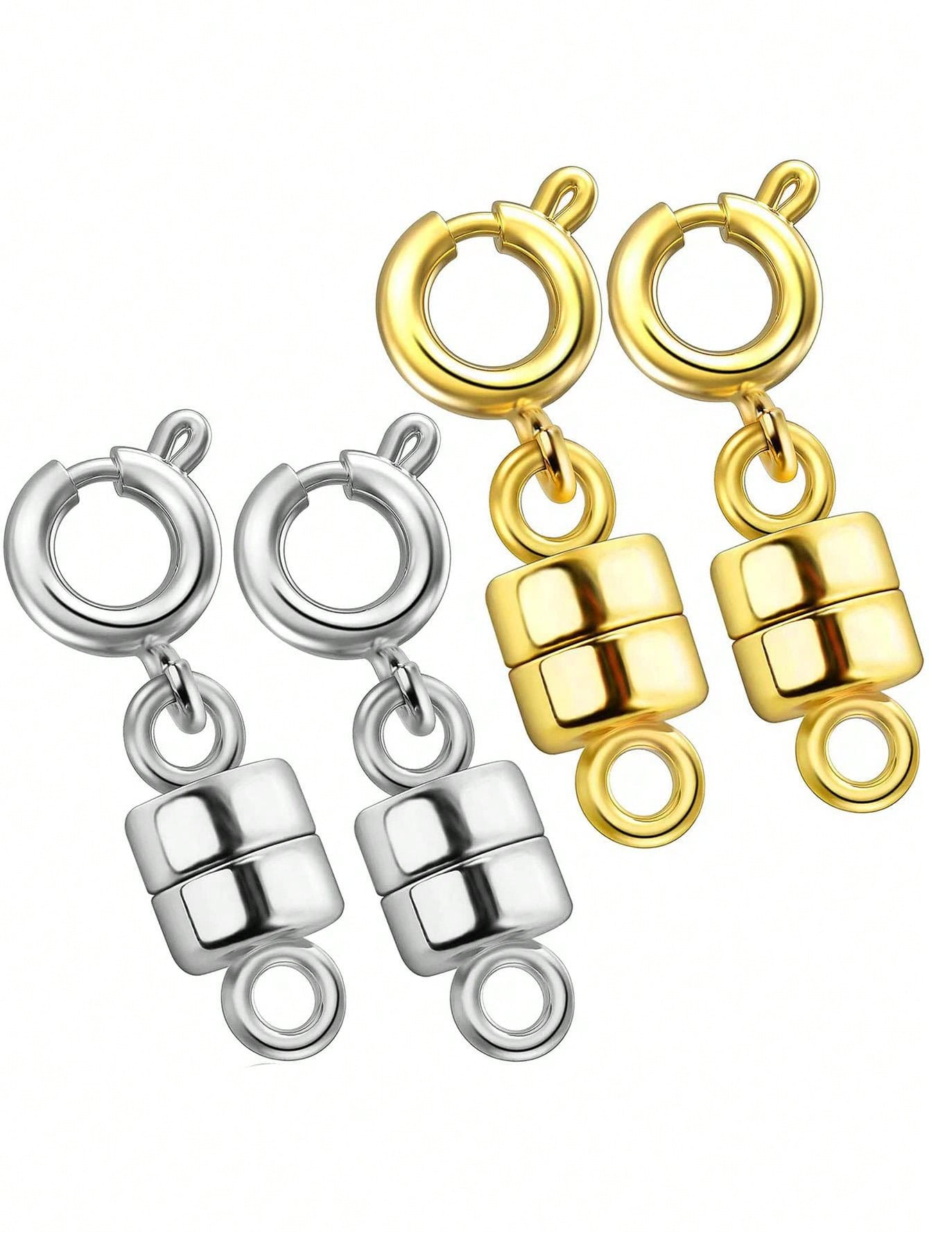 Stainless Steel Single Strand Necklace Clasps And Gold/Silver