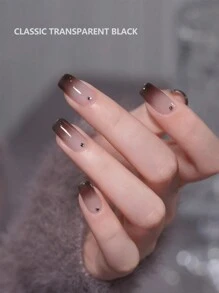 1個10毫升透明黑色凝膠指甲油,常見用於顯示白色和冰酷效果,適用於美甲沙龍 - 無色 - 查看 3