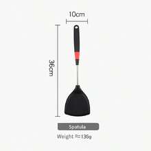 Espátula De Silicona Para Utensilios De Cocina, Espátula De Cocina Para El Hogar - Negro - Ver 2