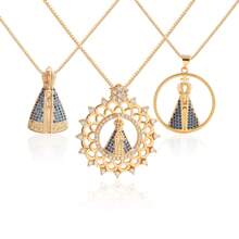 1條閃亮的銅質寶石處女座項鍊,女性項圈首飾 - C款 - 查看 4